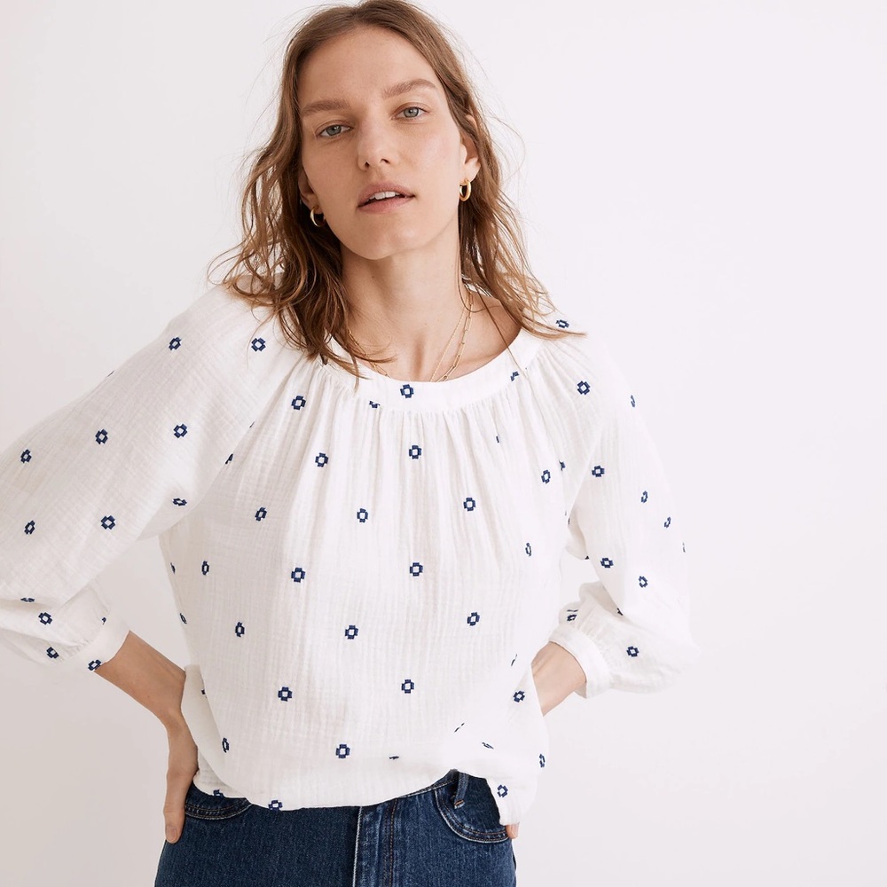 Madewell Embroidered Women's Top